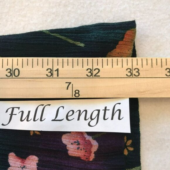 Jaclyn Smith Maxi Skirt Elastic Back Waist Floral Career Women's Sz Large Black - Picture 11 of 11